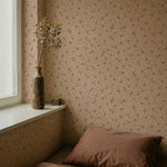 Lief Summer Gray bloemenbehang kinderkamer babykamer blush
