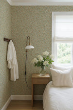Lief Summer Gray bloemenbehang kinderkamer babykamer bronze brons bruin