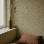 Lief Summer Gray bloemenbehang kinderkamer babykamer bronze brons bruin