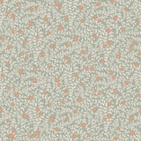 Lief Summer Gray bloemenbehang kinderkamer babykamer blue blauw roze