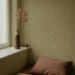 Lief Summer Gray bloemenbehang kinderkamer babykamer summer oker geel