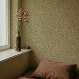 Lief Summer Gray bloemenbehang kinderkamer babykamer summer oker geel