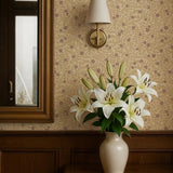 Lief Summer Gray bloemenbehang kinderkamer babykamer violet paars
