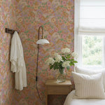 Summer Gray Lola apricot bloemen behang voor de meisjeskamer roze abrikoos