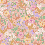 Summer Gray Lola apricot bloemen behang voor de meisjeskamer roze abrikoos