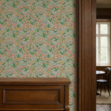 Summer Gray Lola petit bloemenbehang voor meisjeskamer fern groen