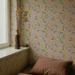 Summer Gray Lola petit bloemenbehang voor meisjeskamer lilac lila paars