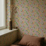 Summer Gray Lola petit bloemenbehang voor meisjeskamer lilac lila paars