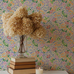 Summer Gray Lola petit bloemenbehang voor meisjeskamer lilac lila paars