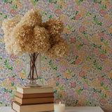 Summer Gray Lola petit bloemenbehang voor meisjeskamer lilac lila paars