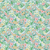 Summer Gray Lola petit bloemenbehang voor meisjeskamer turquoise blauw