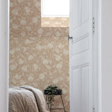 Summer Gray pomegranate granaatappel behang voor de kinderkamer en babykamer Dusty peach lichtroze