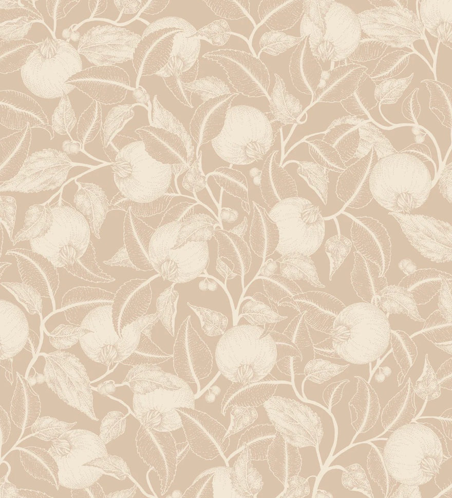 Summer Gray pomegranate granaatappel behang voor de kinderkamer en babykamer Dusty peach lichtroze