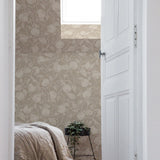 Summer Gray pomegranate granaatappel behang voor de kinderkamer en babykamer Stone Beige 