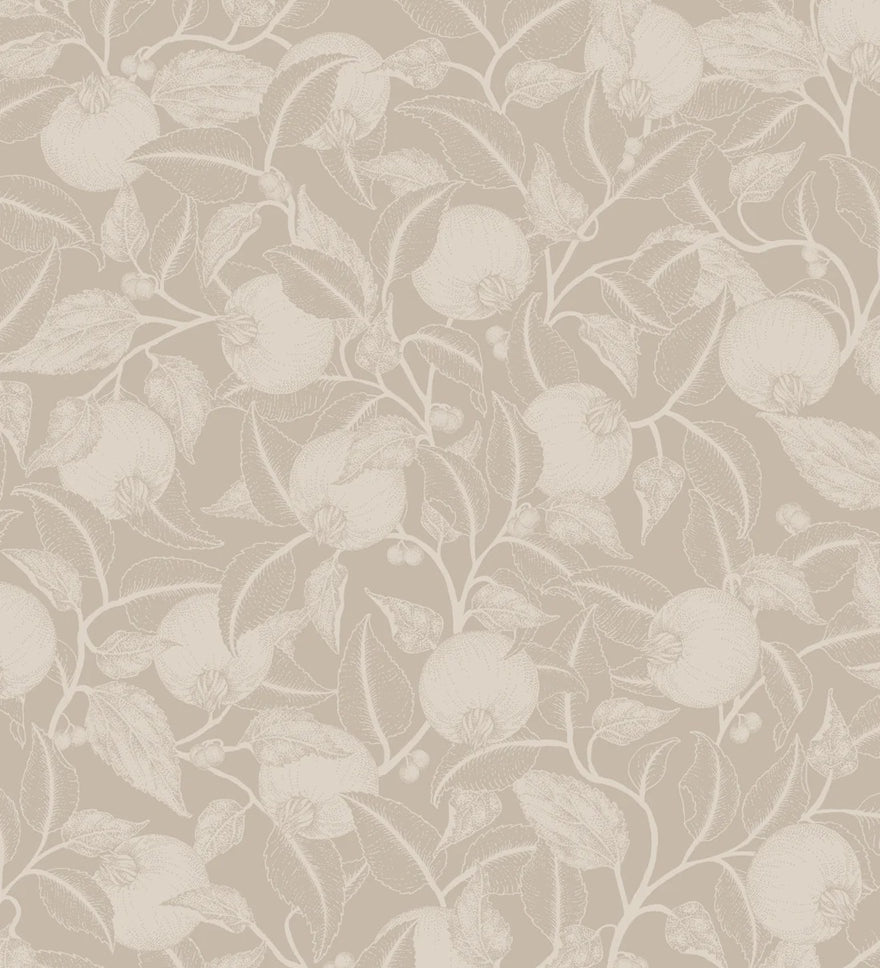 Summer Gray pomegranate granaatappel behang voor de kinderkamer en babykamer Stone Beige 