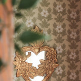 Summer Gray Wood Anemone beige bloemen behang voor de meisjeskamer of babykamer beige