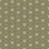 Summer Gray Wood Anemone green bloemen behang voor de meisjeskamer of babykamer groen