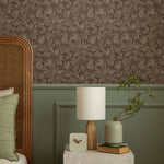 Summer Gray bloemen behang voor de kinderkamer folia clay red roest bruin
