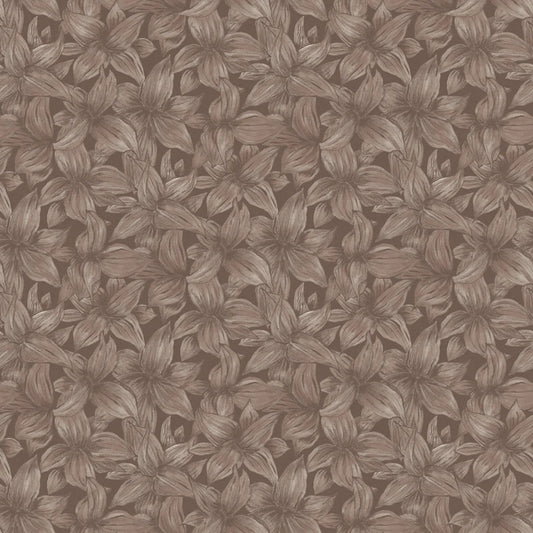 Summer Gray bloemen behang voor de kinderkamer folia clay red roest bruin