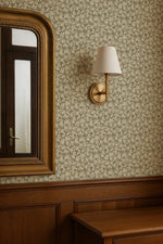 Summer Gray bloemen behang voor de kinderkamer folia laurel green groen