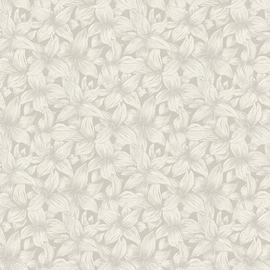 Summer Gray bloemen behang voor de kinderkamer folia soft sand zand beige