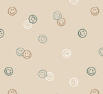 Smiley confetti behang voor kinderkamer beige neutraal Volpracht 
