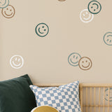 Smiley confetti behang voor kinderkamer beige neutraal Volpracht 