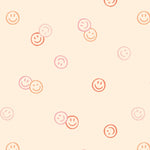 Smiley behang roze voor meisjeskamer smiley confetti volpracht kinderkamer behang