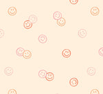 Smiley behang roze voor meisjeskamer smiley confetti volpracht kinderkamer behang