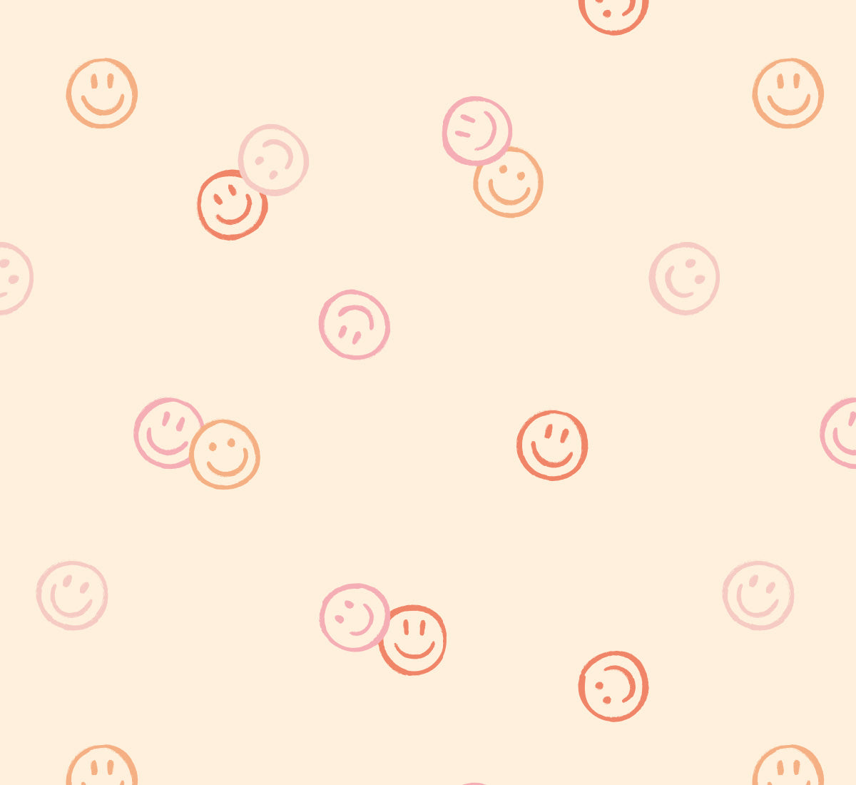 Smiley behang roze voor meisjeskamer smiley confetti volpracht kinderkamer behang