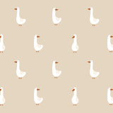Volpracht Goose behang voor de neutrale kinderkamer en babykamer ganzen beige