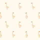 Volpracht Goose behang voor de neutrale kinderkamer en babykamer ganzen creme