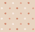 Bloemen behang voor meisjeskamer en babykamer Volpracht beige oudroze