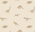 Dino behang beige jongenskamer en babykamer Volpracht