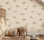 Dino behang beige jongenskamer en babykamer Volpracht