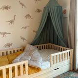 Dino behang beige jongenskamer en babykamer Volpracht