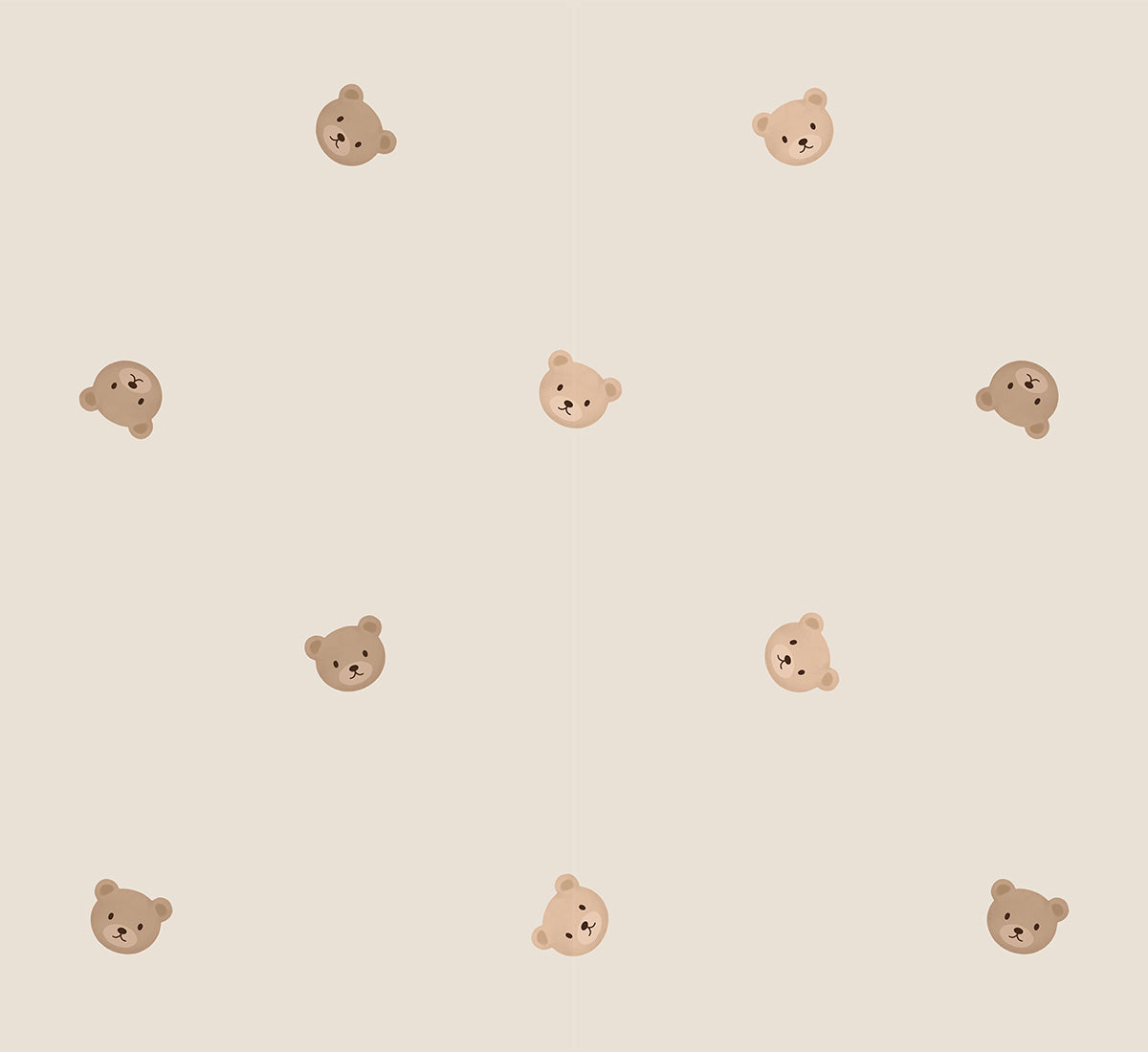 Volpracht Teddyberen behang voor de neutrale babykamer beige creme