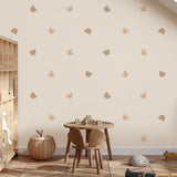 Volpracht Teddyberen behang voor de neutrale babykamer beige creme