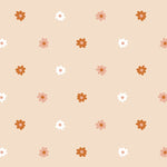 Bloemen behang meisjeskamer en babykamer beige terra volpracht