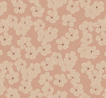 Floral bloemen behang voor de meisjeskamer oudroze roze volpracht