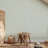 Volpracht bloemen behang voor meisjeskamer en babykamer bloesem groen