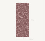 Volpracht vintage botanica mauve bladeren en bloemen behang voor meisjeskamer en babykamer