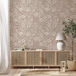 Annet Weelink bloemen behang beige 