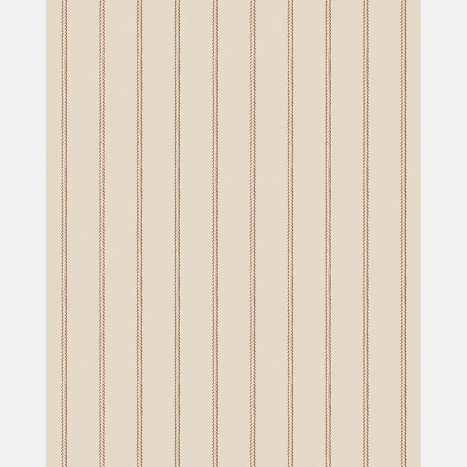 Lintjes Bo Studio Ditte strepen behang met stiksels voor de neutrale kinderkamer meisjeskamer jongenskamer en babykamer creme met karamel