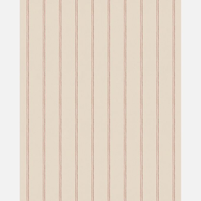 Lintjes Bo Studio Ditte strepen behang met stiksels voor de kinderkamer meisjeskamer en babykamer creme met roze
