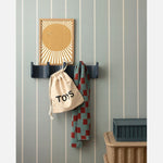 Studio Ditte Lintjes behang strepen behang kinderkamer golven mistblauw