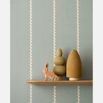 Studio Ditte Lintjes behang strepen behang kinderkamer golven mistblauw