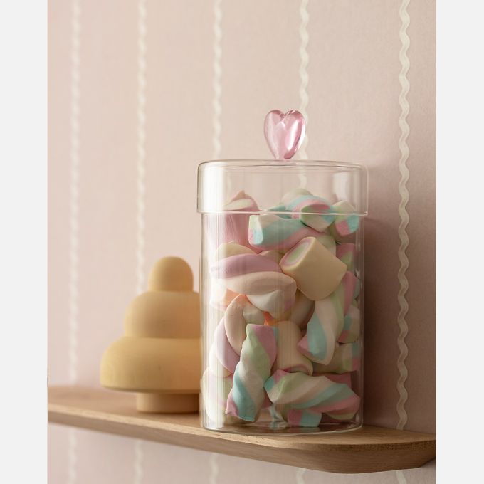 Studio Ditte Lintjes behang strepen behang kinderkamer golven oudroze