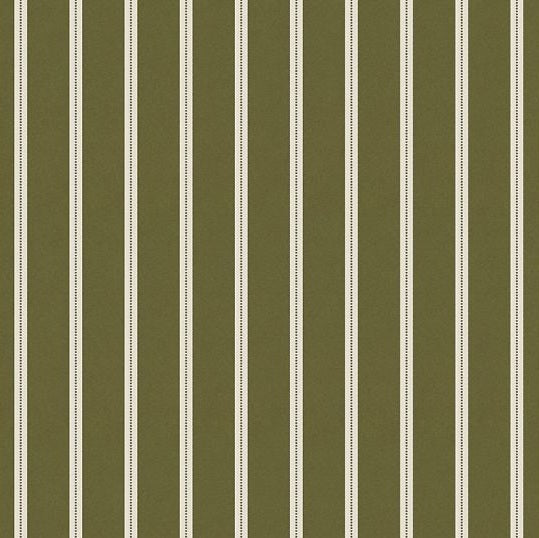 Strepen behang voor kinderkamer lintjes behang studio ditte meisjeskamer jongenskamer babykamer neutrale kinderkamer olijfgroen