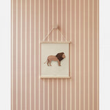 Studio Ditte Lintjes strepen behang voor de kinderkamer en babykamer oudroze
